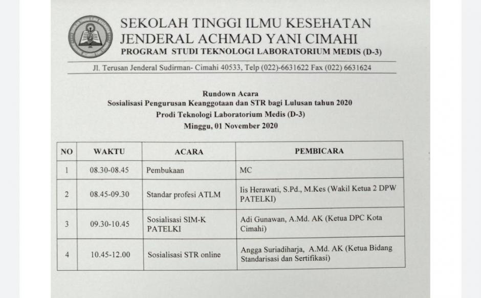 Sosialisasi SIM-K PATELKI dan STR untuk Lulusan